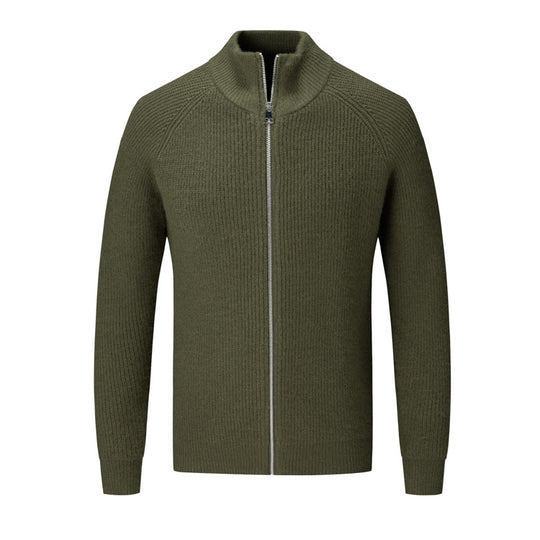 Herren Strickjacke mit hohem Kragen EB