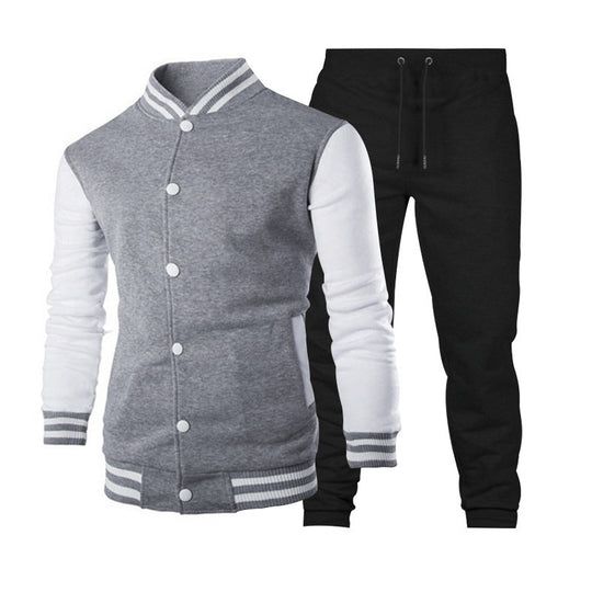 Herren sportliche Collegejacke mit praktischen Taschen und atmungsaktiver Baumwolle EB