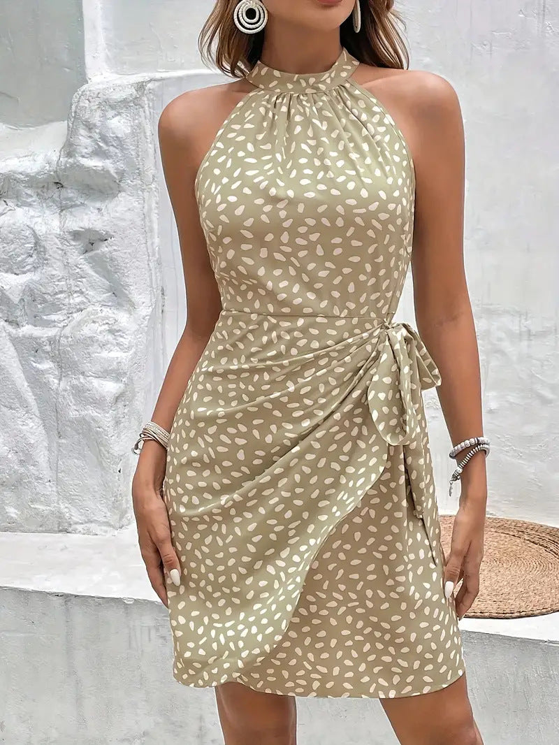 Damen Wickelkleid mit Bindedetail EB