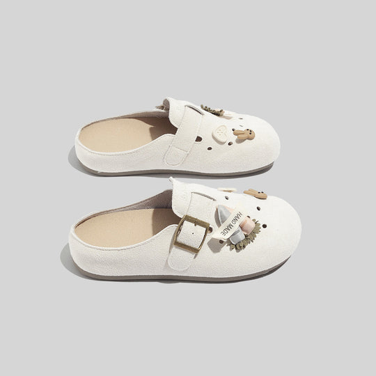 Damen Clogs mit floralem Dekor und verstellbarem Riemen EB