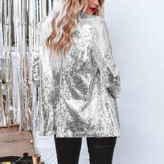 Damen Glitzer Blazer EB