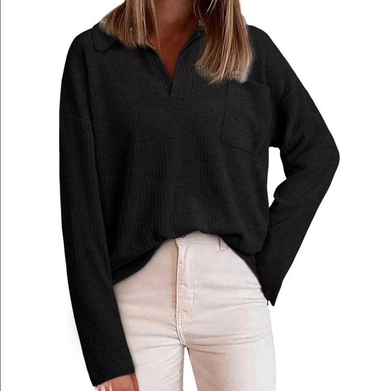 Damen Pullover mit strukturierter Oberfläche und lässigem Schnitt EB