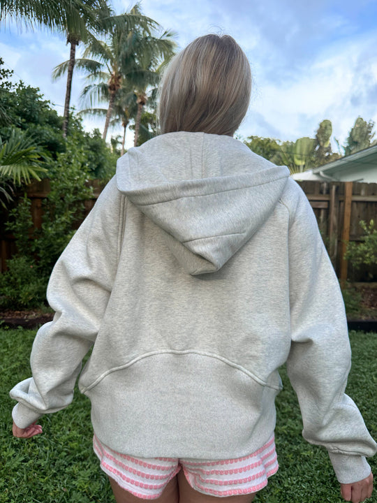 Damen Relaxed Halb-Reißverschluss Hoodie aus Bio-Baumwolle mit Kängurutasche und Raglanärmeln EB