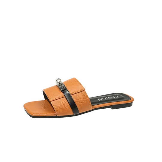Damen Modische Slip-On Sandalen mit eleganten Riemen und schickem Design EB