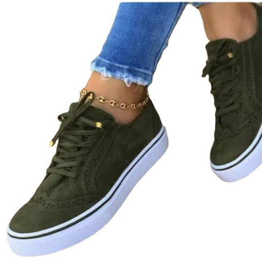 Damen Komfortable Sneaker mit modischem Broguedesign EB