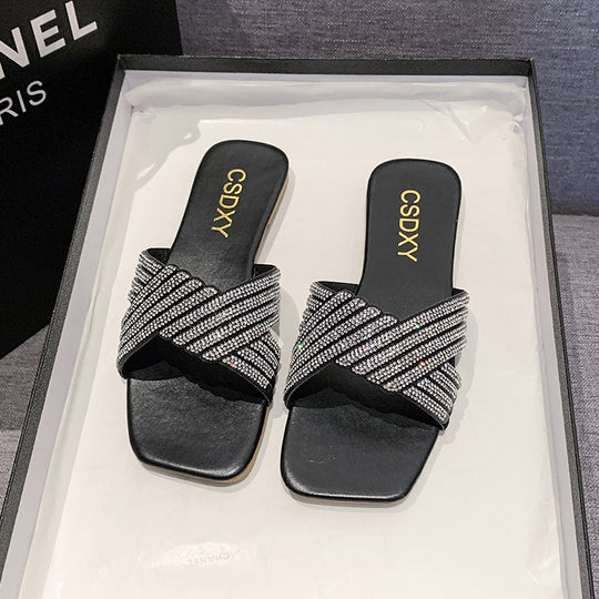 Damen Glitzernde Sandalen EB