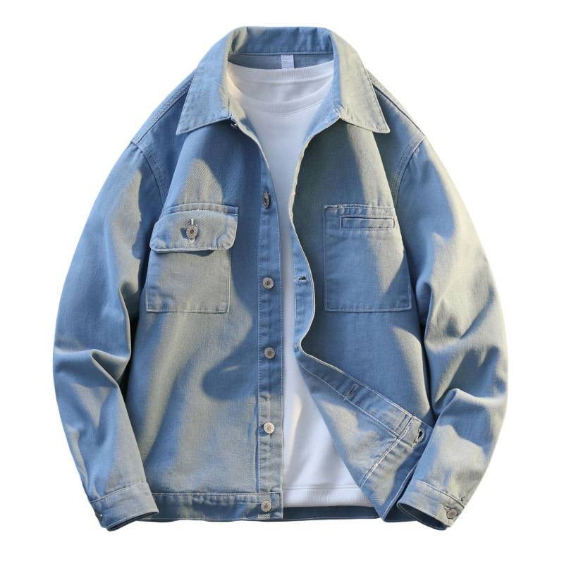 Herren lässige Jacke mit zwei Brusttaschen und sanfter Textur EB