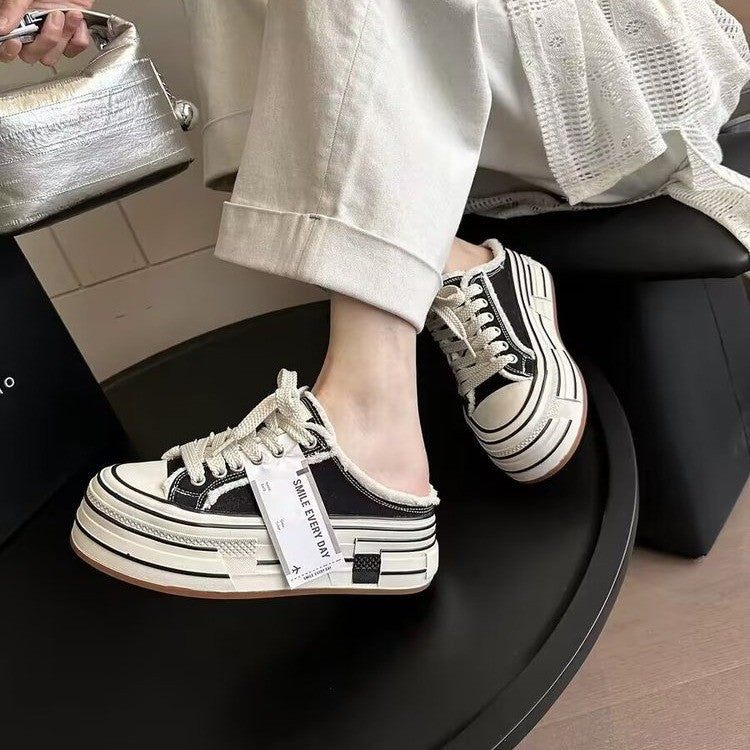 Damen modische Plateausneaker mit Kunstleder-Obermaterial und robustem Design EB