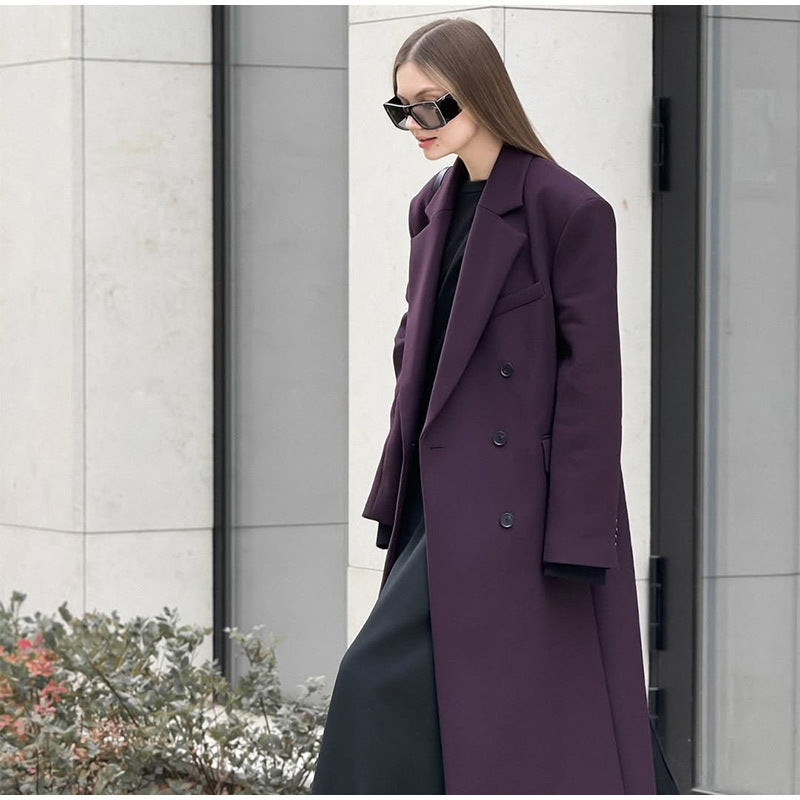 Damen Oversized Trenchcoat mit langen Ärmeln und modernem Schnitt EB