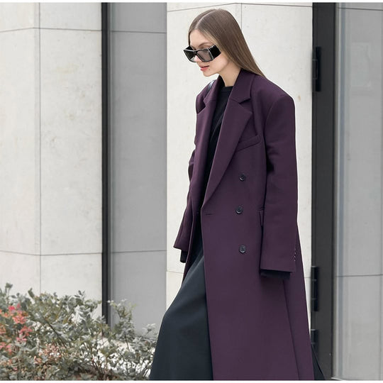 Damen Oversized Trenchcoat mit langen Ärmeln und modernem Schnitt EB