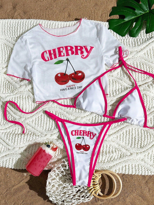 Damen Bikini-Set mit kreativem grafischen Design EB