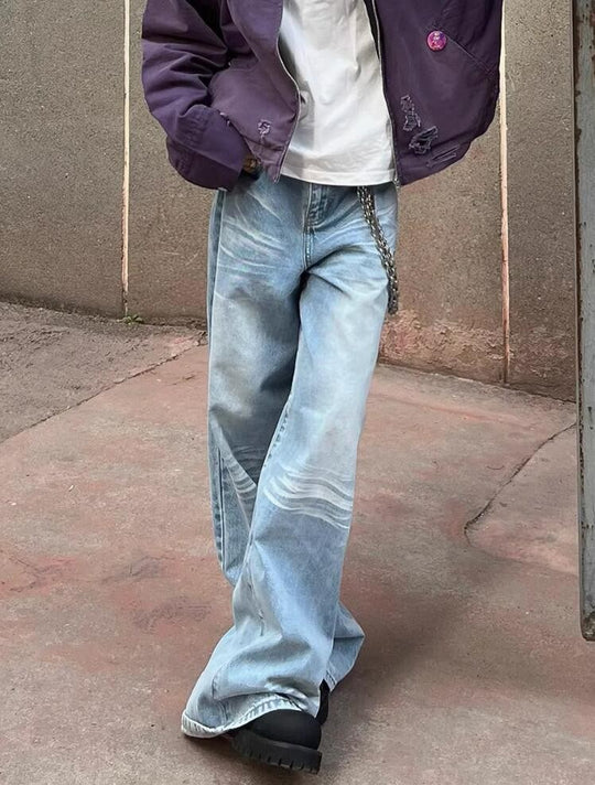 Damen Baggy-Jeans mit modischem Vintage-Look und lässigen Details EB