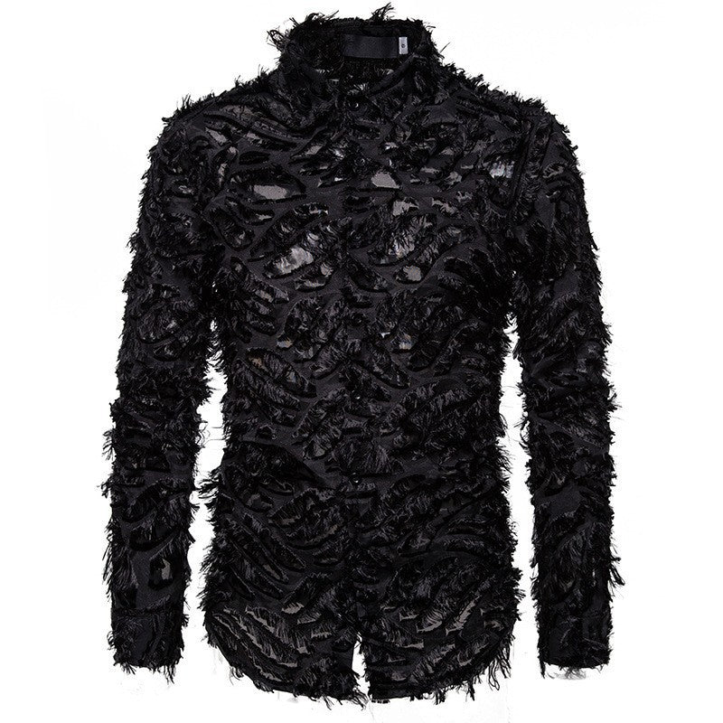 Herren Modisches Hemd mit strukturiertem Design EB