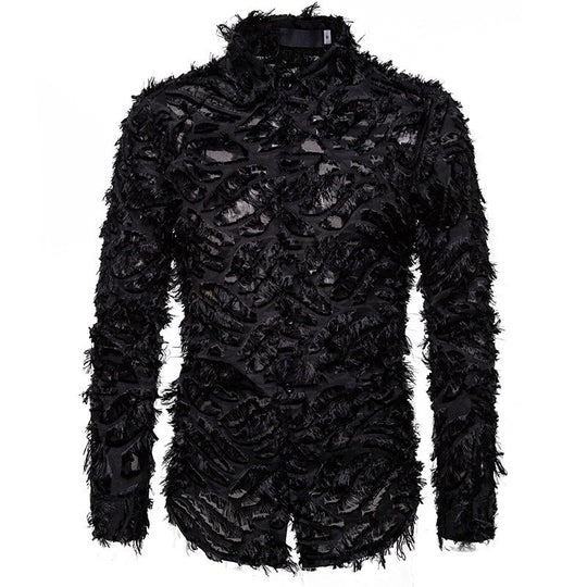 Herren Modisches Hemd mit strukturiertem Design EB