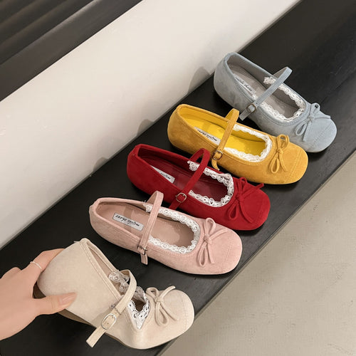 Damen elegante Ballerinas mit zartem Schleifen-Detail und hochwertigem Innenfutter EB