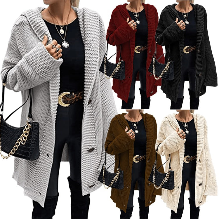 Damen Grobstrickjacke mit oversized Schnitt und praktischen Taschen EB