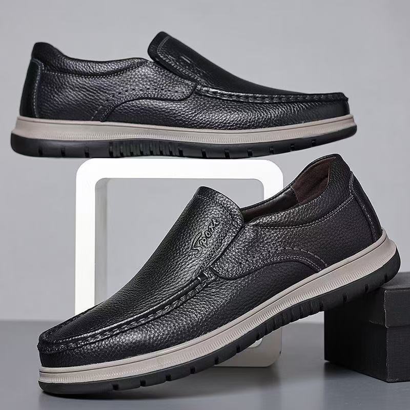Damen Bequeme Slipper aus hochwertigem Leder mit rutschfester Sohle EB