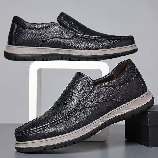 Damen Bequeme Slipper aus hochwertigem Leder mit rutschfester Sohle EB