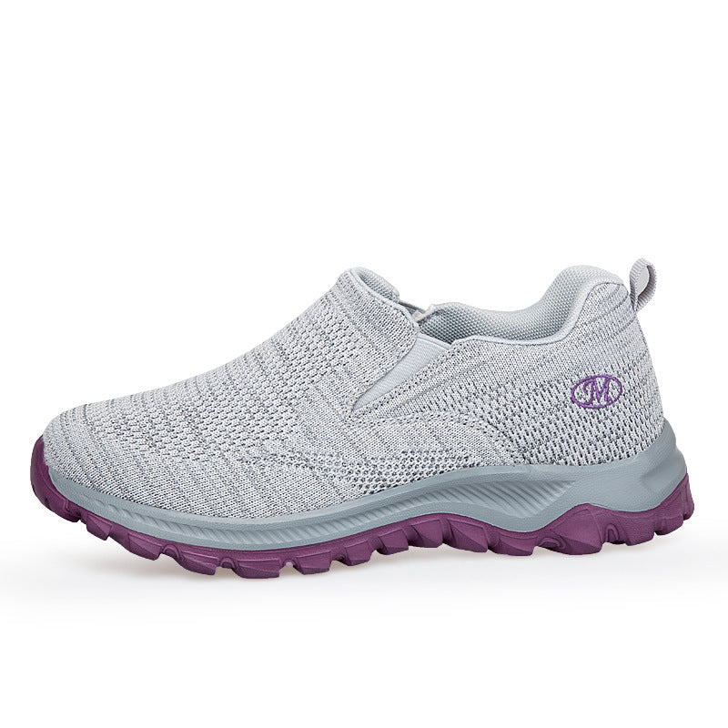 Damen Slip-On Sport-Sneaker mit atmungsaktivem Mesh-Obermaterial EB