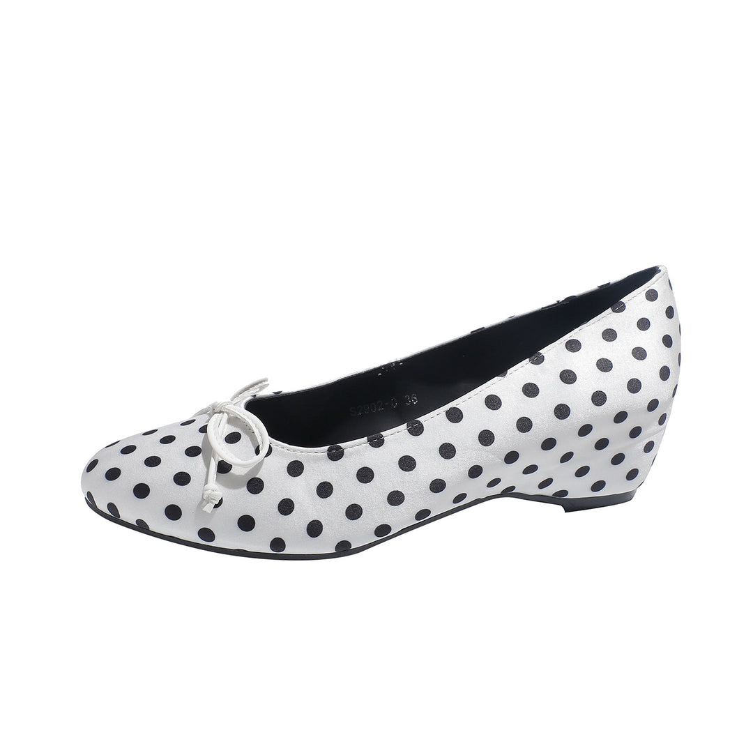 Damen Ballerinas mit verspieltem Punktedesign und elegantem Schleifchen EB