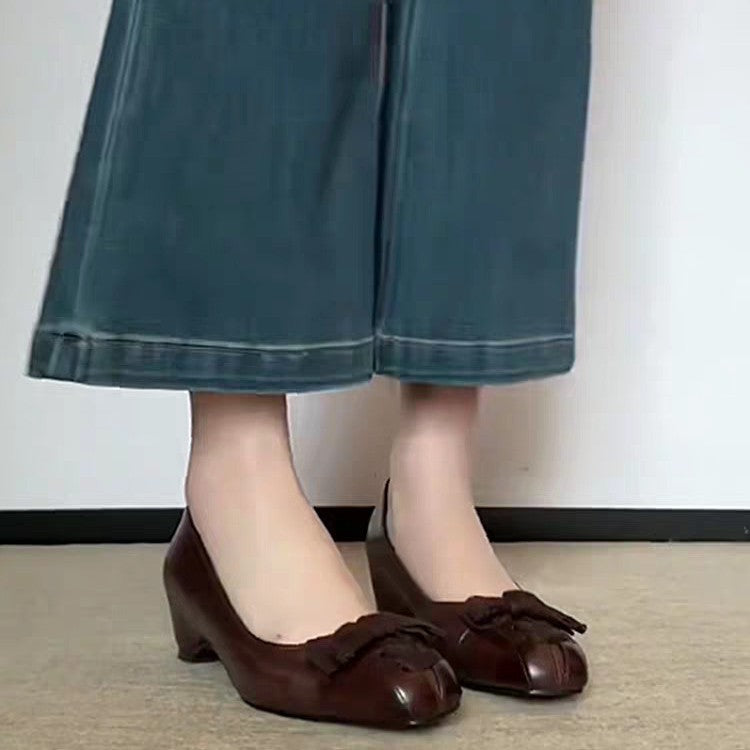 Damen elegante Ballerinas mit modischer Schleifenapplikation und bequemer Innensohle EB