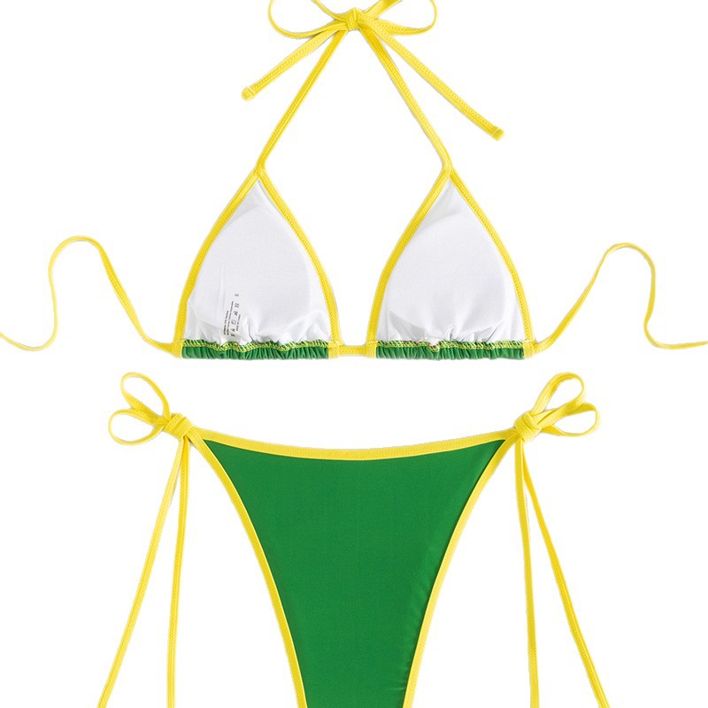 Damen Triangel-Bikini mit brasilianischem Motiv EB