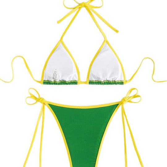 Damen Triangel-Bikini mit brasilianischem Motiv EB