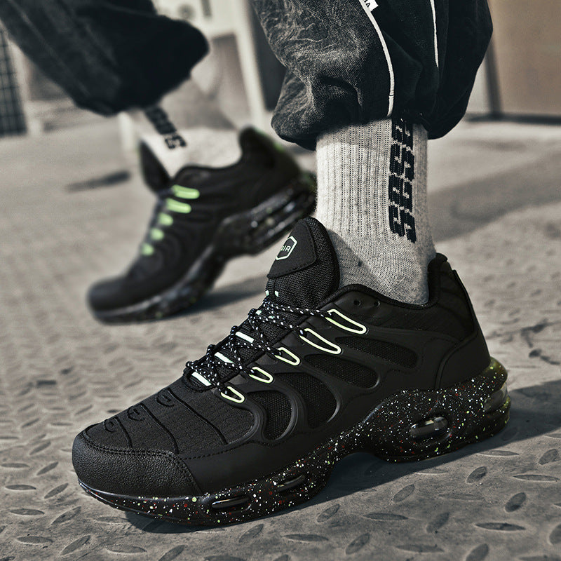Herren futuristische Dämpfungs-Sneaker mit sichtbarer Luftkammer und strukturiertem Mesh-Overlay EB