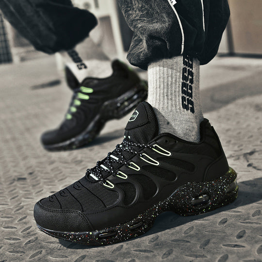 Herren futuristische Dämpfungs-Sneaker mit sichtbarer Luftkammer und strukturiertem Mesh-Overlay EB
