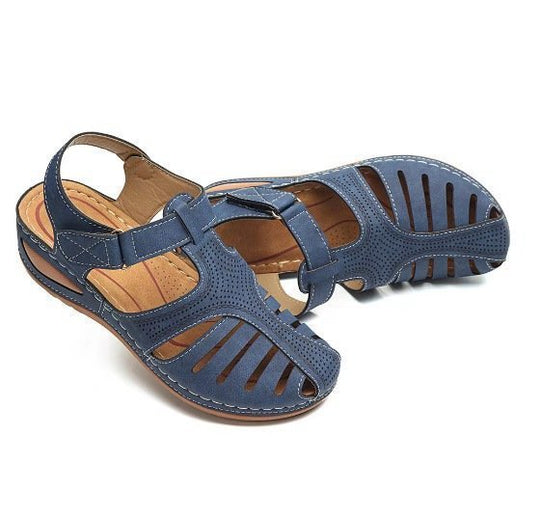 Damen Bequeme Luftige Sandalen mit verstellbarem Riemen und ergonomischer Sohle EB
