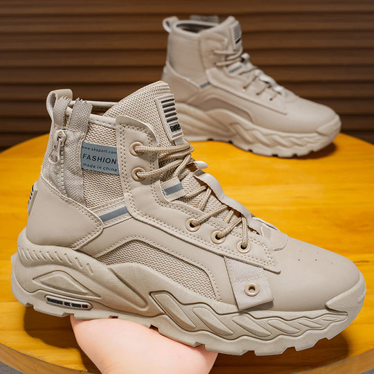 Damen Hohe Schnürstiefel mit trendigem Design und rutschfester Sohle EB