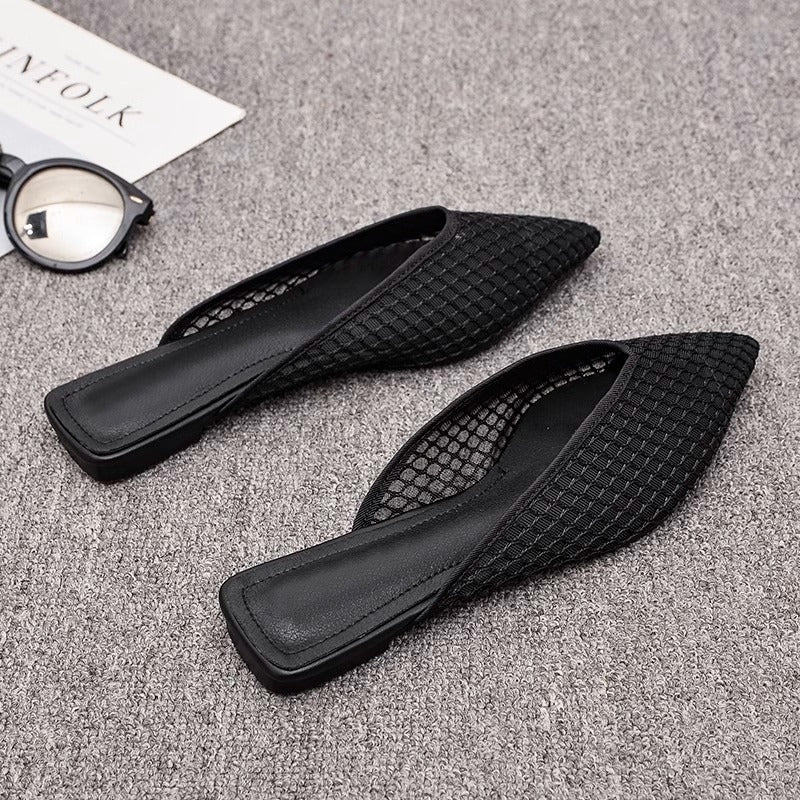 Damen spitze Mules mit Netzdesign EB