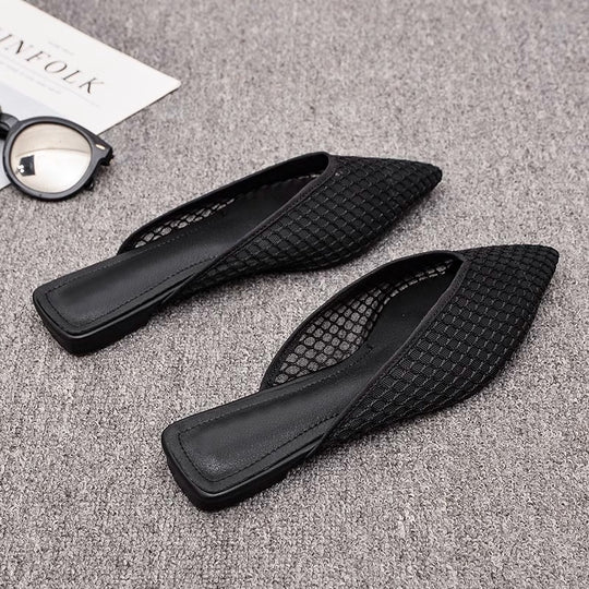 Damen spitze Mules mit Netzdesign EB