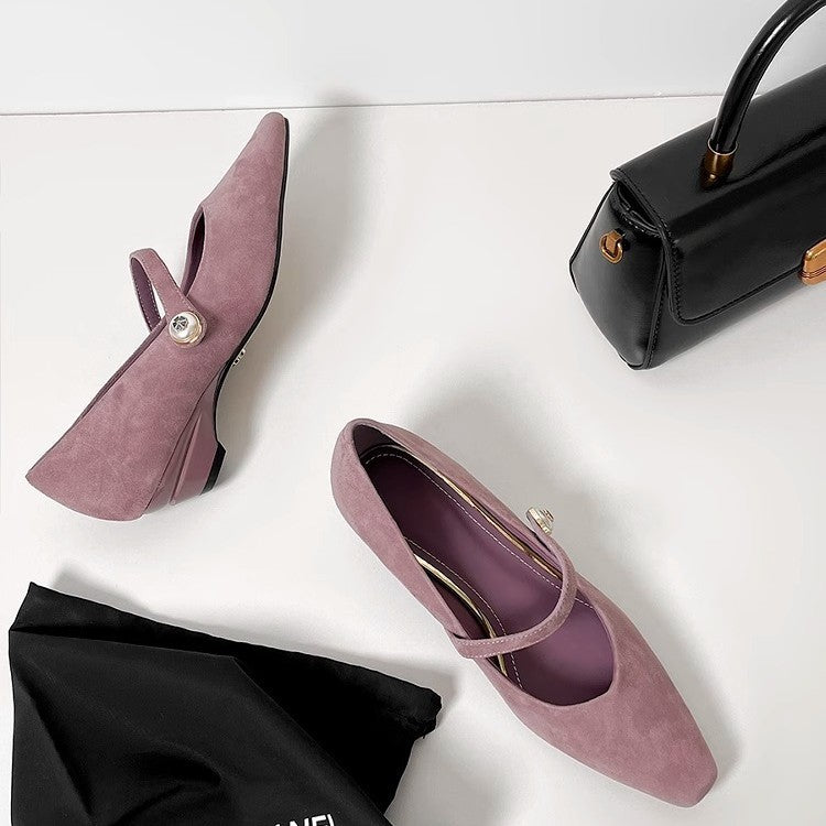 Damen elegante Ballerinas mit einem stilvollen Riemen von EB