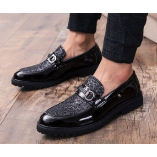 Damen Elegante Mokassins mit glitzerndem Obermaterial und modischem Design EB