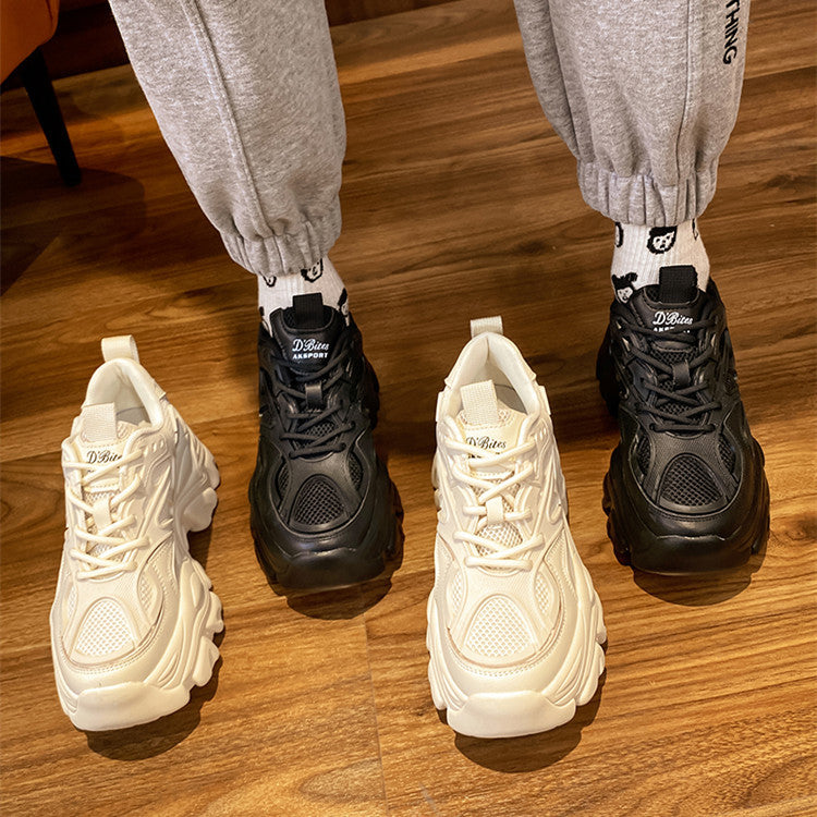 Damen sportliche Chunky Sneakers mit atmungsaktiver Mesh-Oberfläche und rutschfester Sohle EB