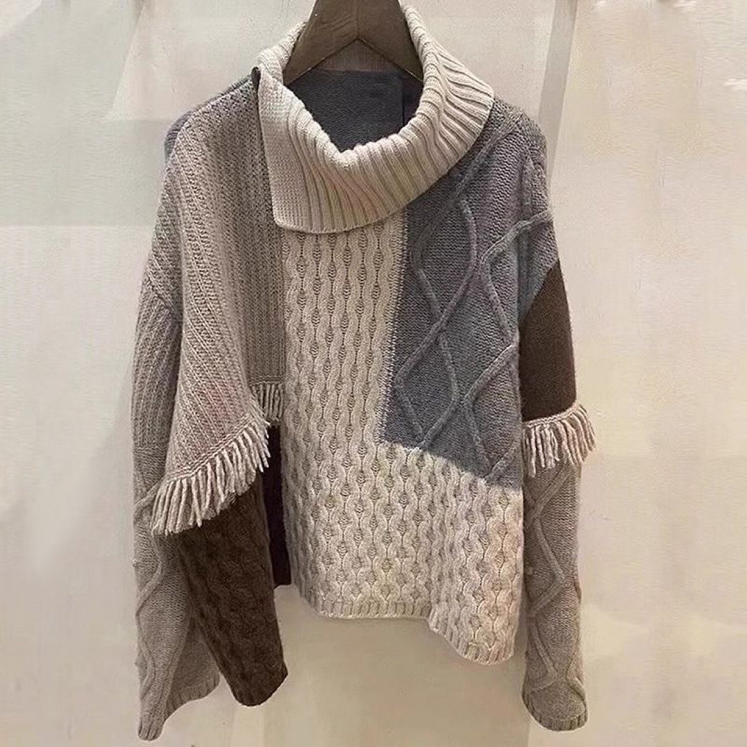 EB | Schicker & Stylischer Strickpullover in Kontrastfarbe