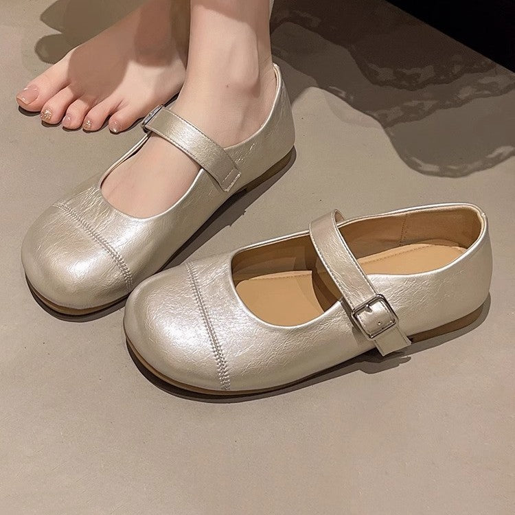 Damen Elegante Ballerinas mit verstellbarem Riemchen und komfortablem Innenfutter EB