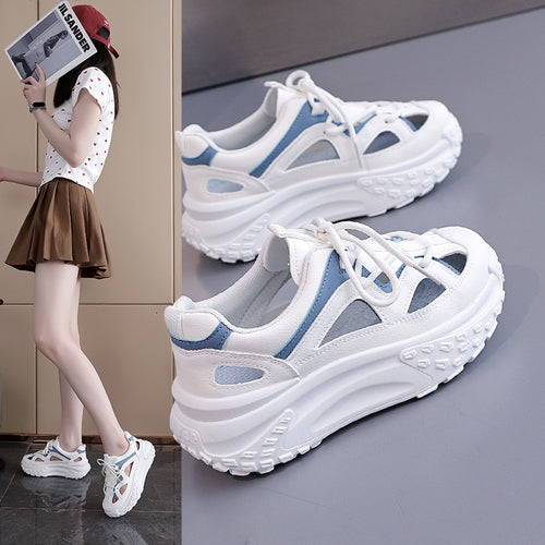 Damen Sneakers mit sportlichem Design und atmungsaktiven Mesh-Einsätzen EB