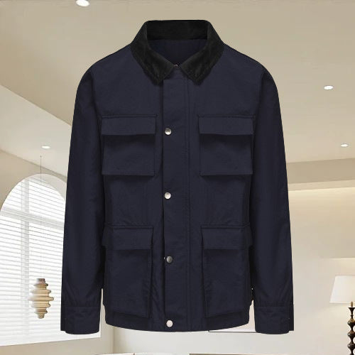 Herren funktionale Utility-Jacke mit praktischen Taschen EB