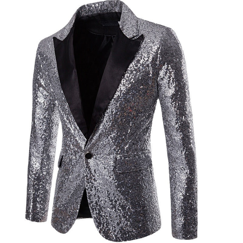 Herren glamouröser Pailletten Blazer EB