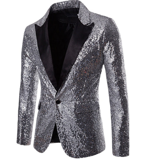 Herren glamouröser Pailletten Blazer EB