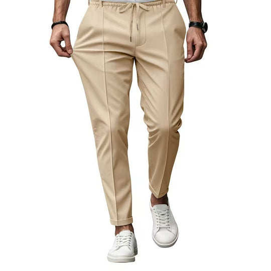 Herren elegante Freizeit-Hose mit elastischem Bund und seitlichen Eingrifftaschen EB