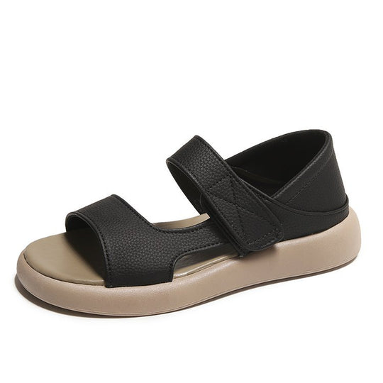 Damen bequeme Riemensandalen mit verstellbarem Klettverschluss EB