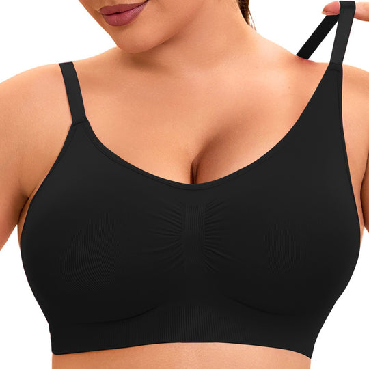 Damen sportlicher Bralette-BH mit nahtloser Passform und elastischem Unterband EB
