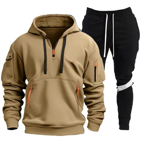 Herren Sportliche Hoodie- und Jogginghosen Kombination EB
