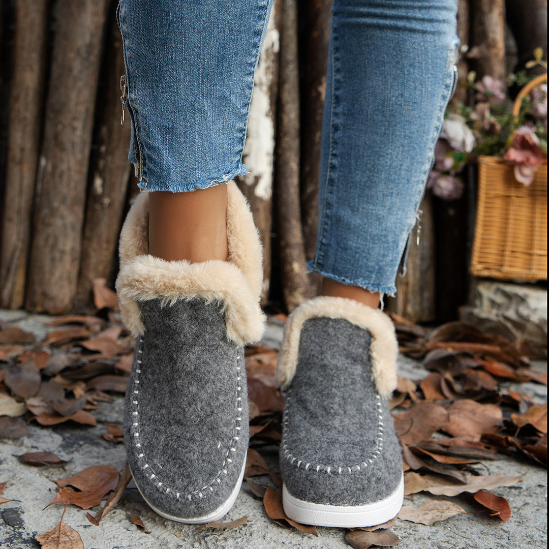 Damen Bequeme gefütterte Sneaker mit elegantem Klettverschluss und rutschfester Sohle EB