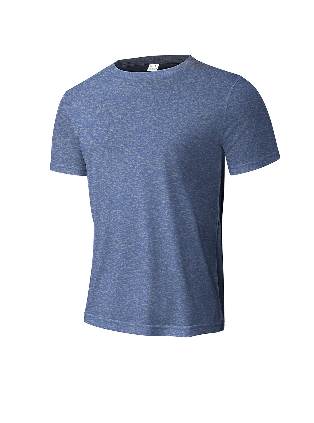 Herren nan meliertes Funktions-T-Shirt mit Rundhalsausschnitt, leichter Baumwollmischung und atmungsaktiver Struktur EB