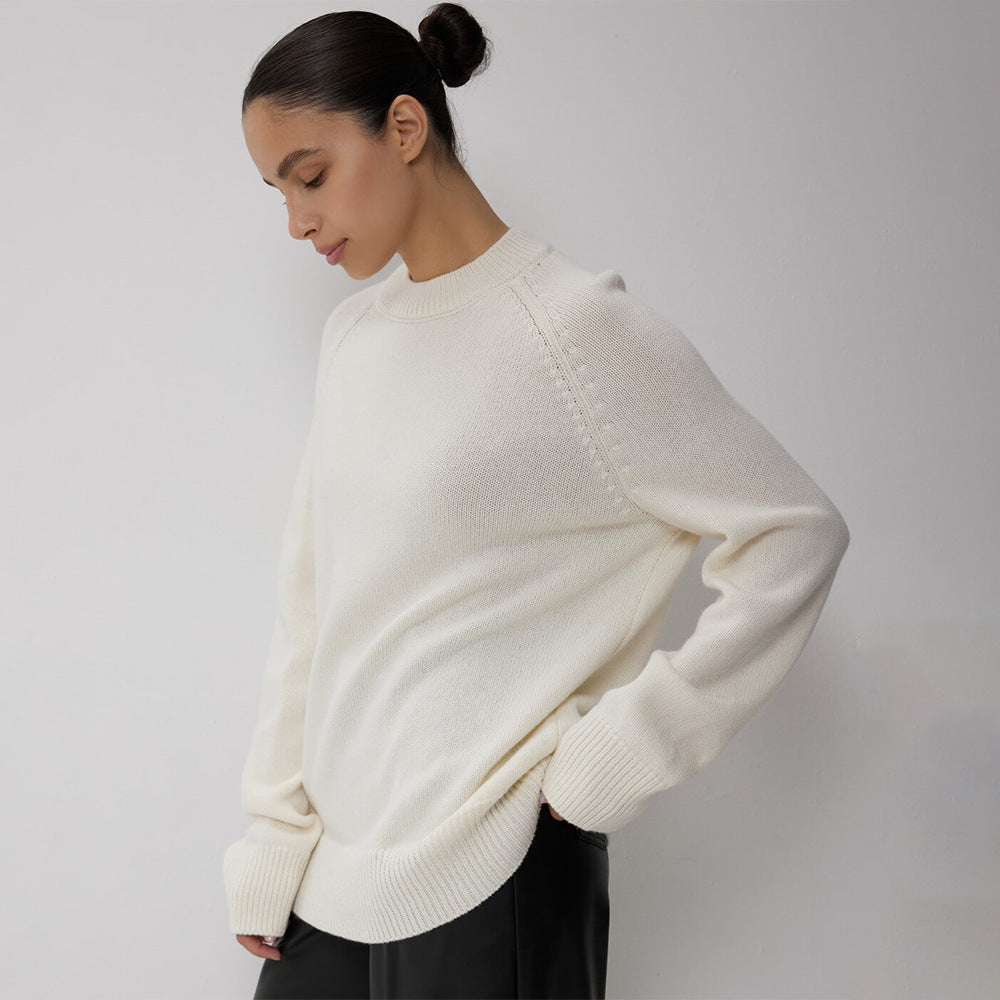 Damen lockerer Feinstrickpullover EB