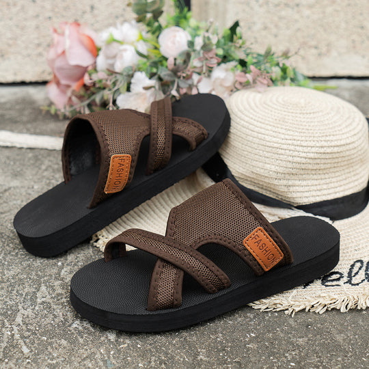 Damen Komfortable Zehentrenner-Sandalen mit atmungsaktivem Obermaterial EB